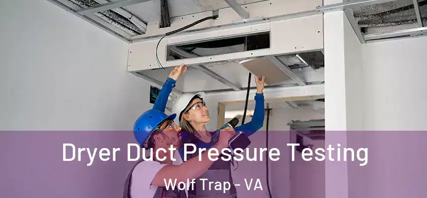  Dryer Duct Pressure Testing Wolf Trap - VA